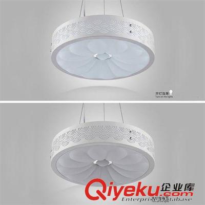 第六代LED吊灯 现代简约圆形吊灯具，高度可调，点亮客厅卧室与餐吊饰